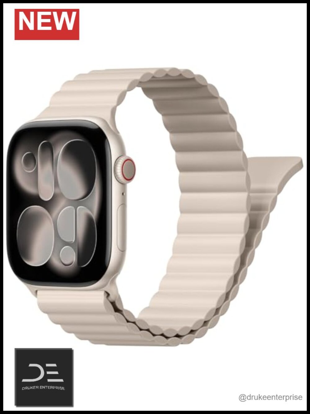 Magnetic Silicone Sport Band for Apple Watch 38-49mm, Strong Magnetic Closure,